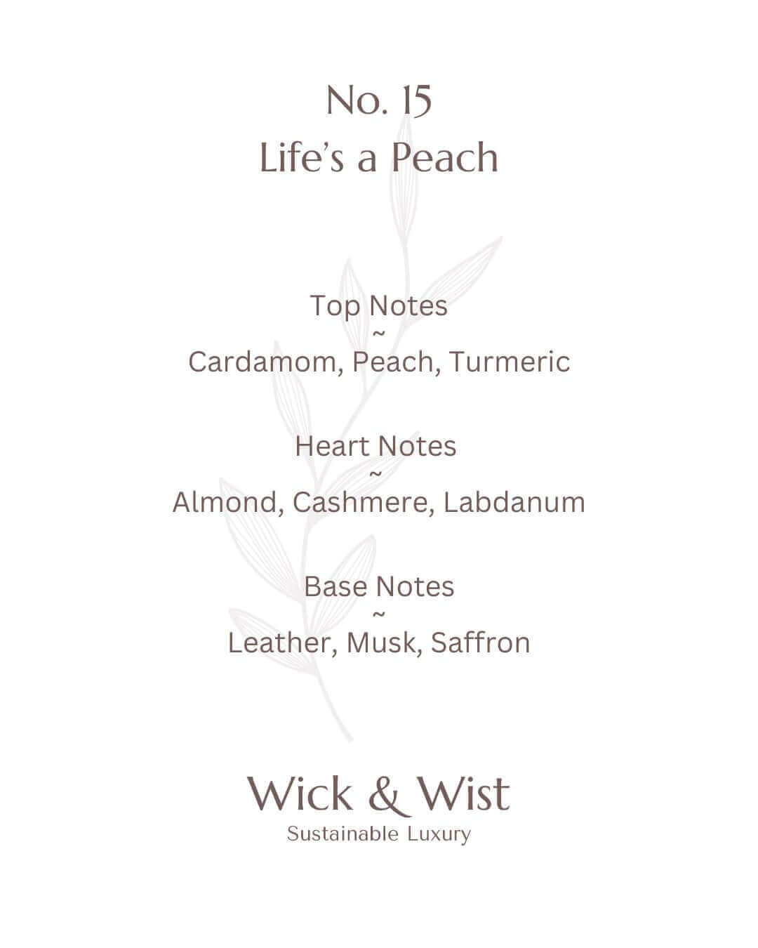 No. 15 Life's a Peach Reed Diffuser
