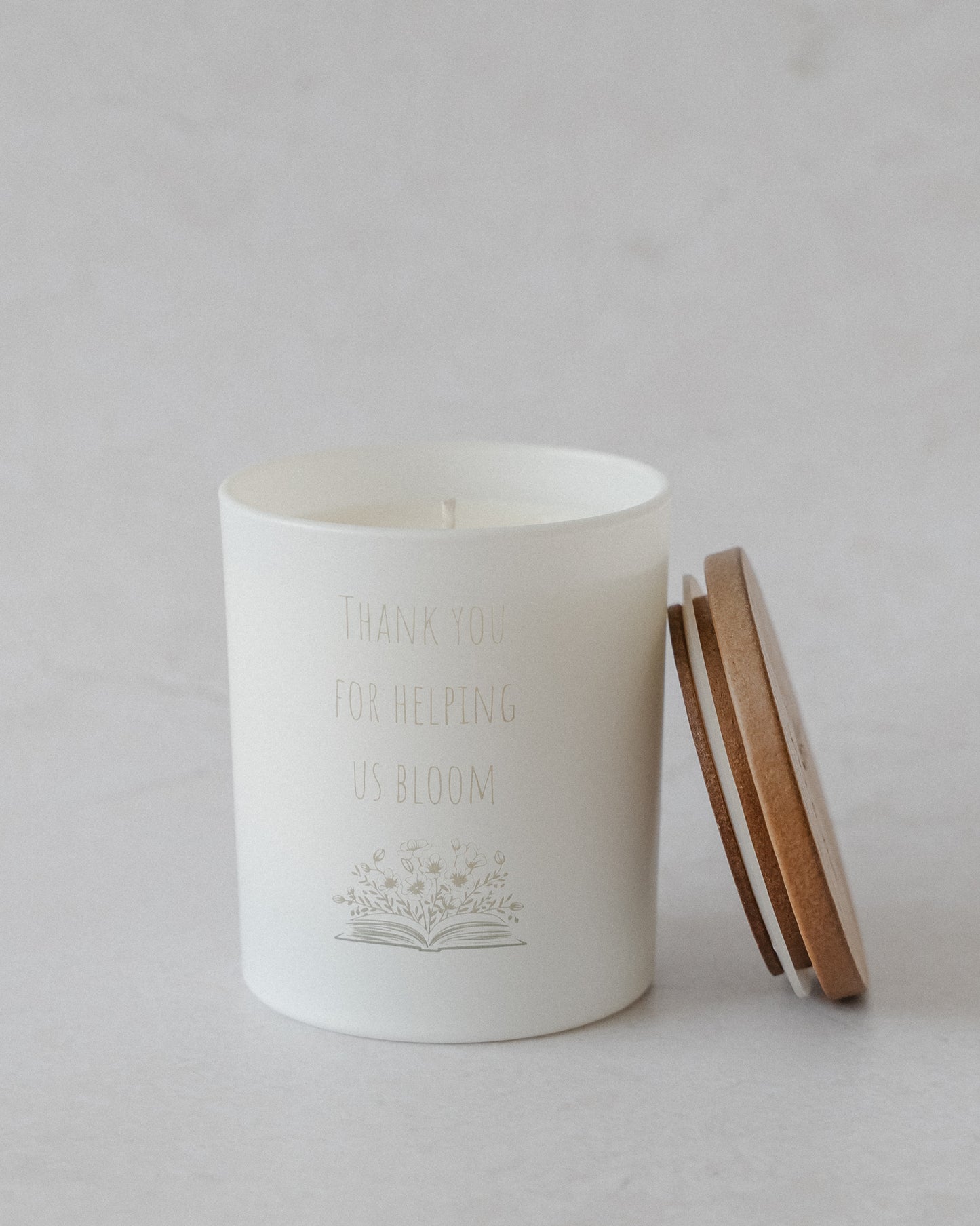 'Thank you for helping us bloom' Luxury Scented Candle