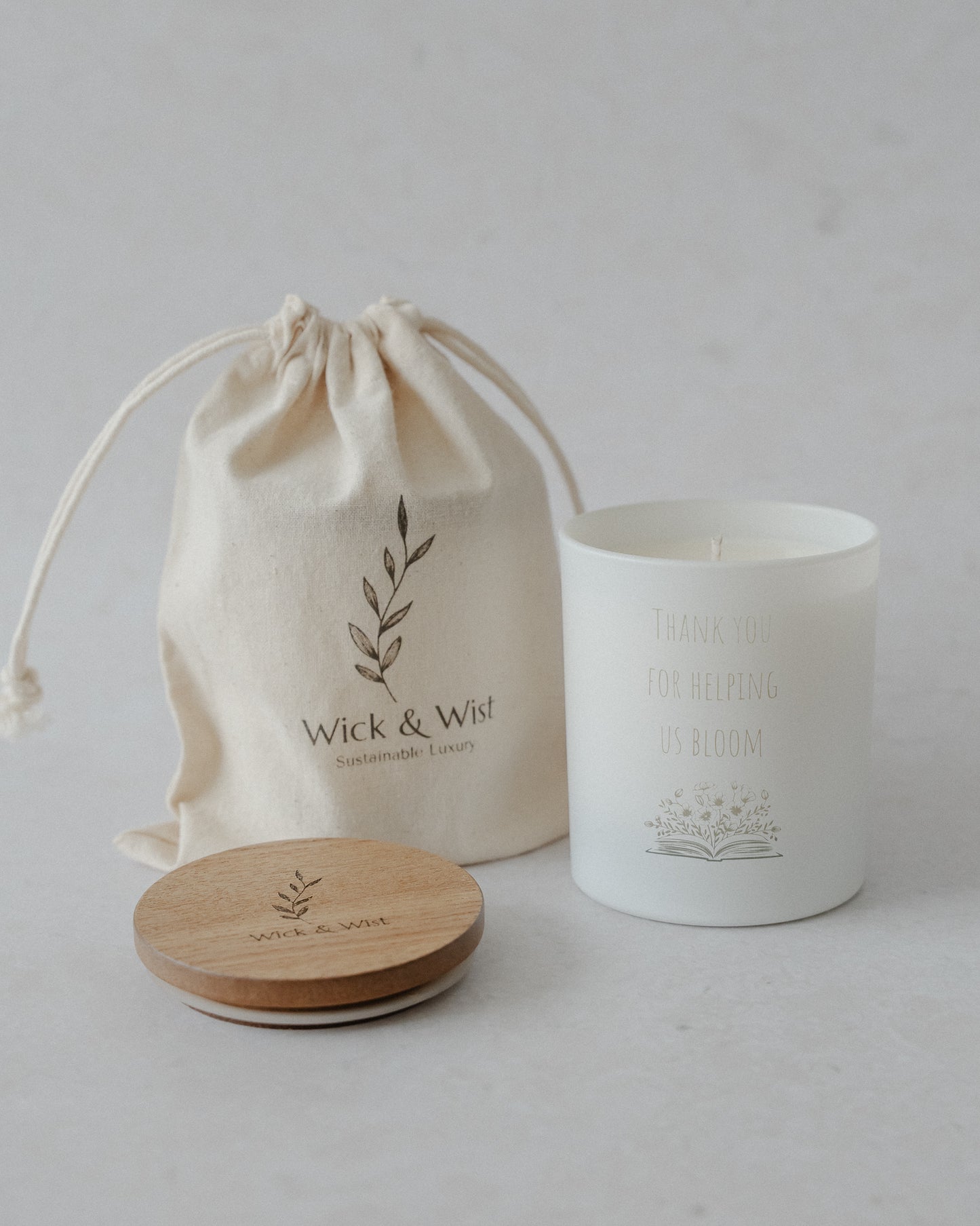 'Thank you for helping us bloom' Luxury Scented Candle