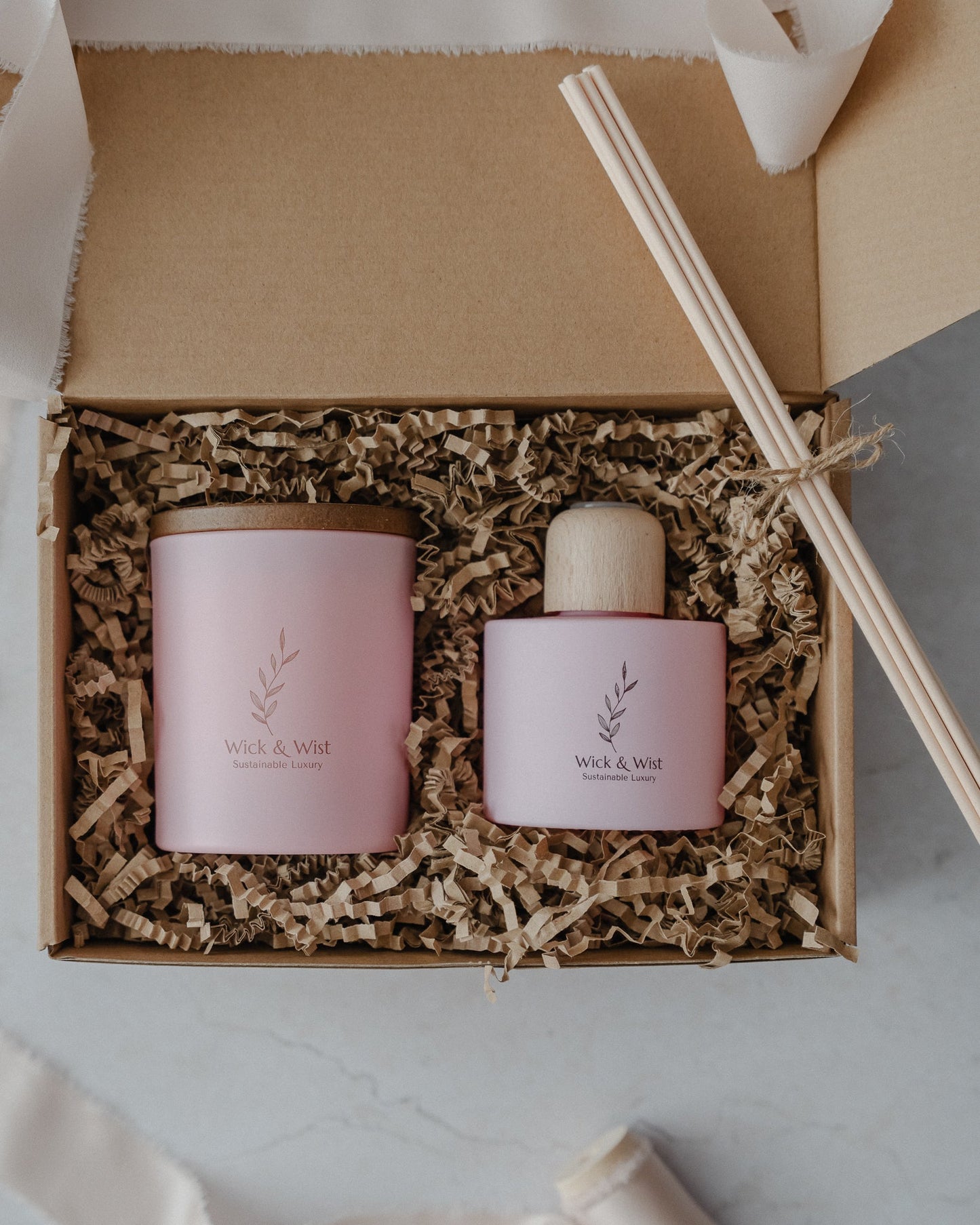 No. 01 Arabian Rose Candle & Reed Diffuser Luxury Gift Box - Wick & Wist