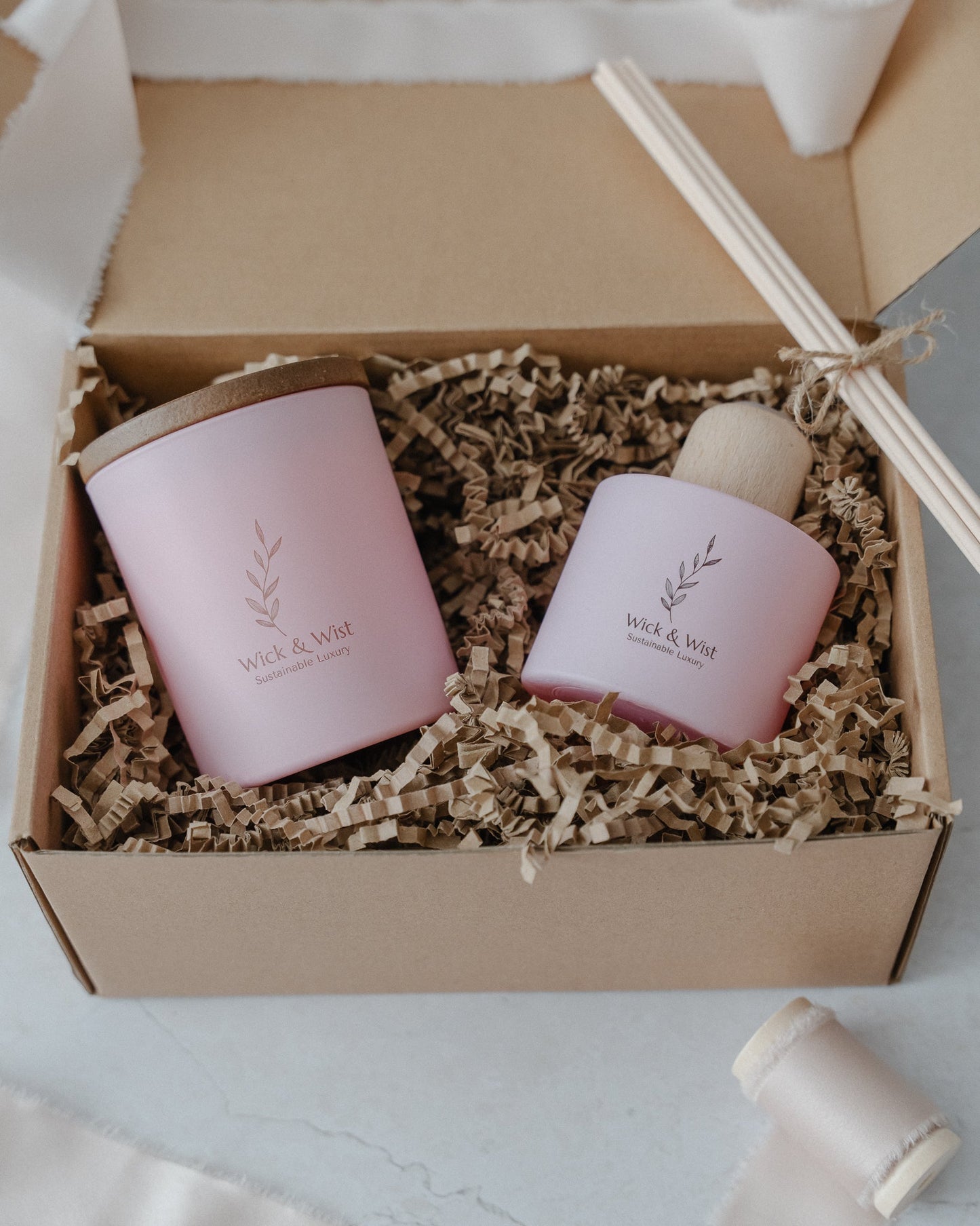 No. 01 Arabian Rose Candle & Reed Diffuser Luxury Gift Box - Wick & Wist