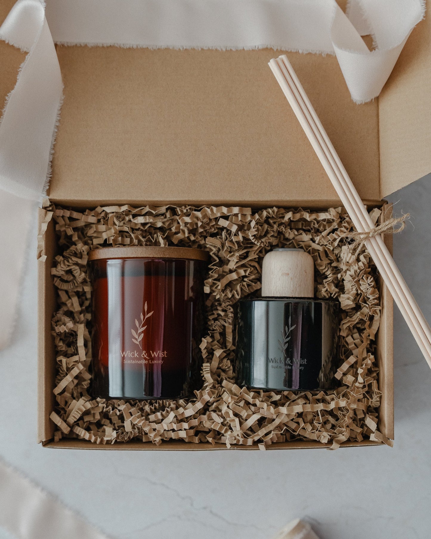 No. 03 Spiced Honey Candle & Reed Diffuser Luxury Gift Box - Wick & Wist