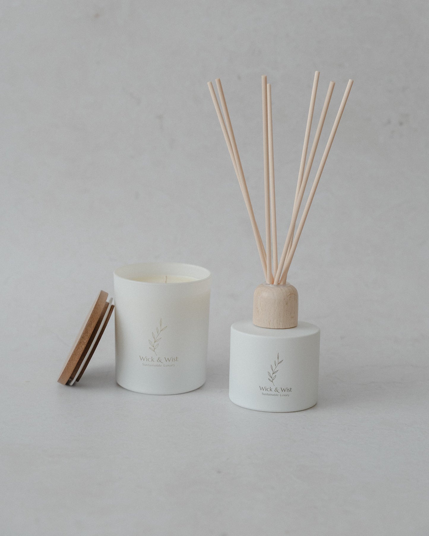 No. 07 Japanese Plum & Rhubarb Candle & Reed Diffuser Luxury Gift Box - Wick & Wist