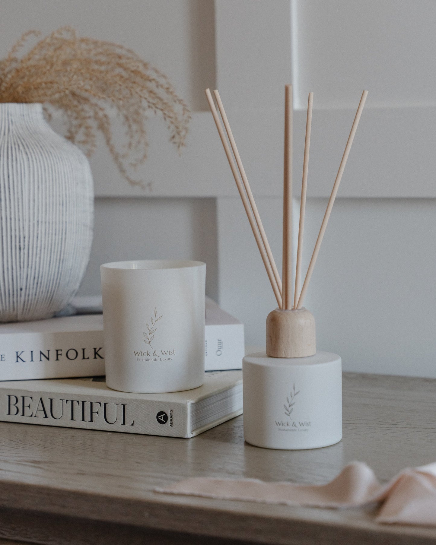 No. 07 Japanese Plum & Rhubarb Candle & Reed Diffuser Luxury Gift Box - Wick & Wist