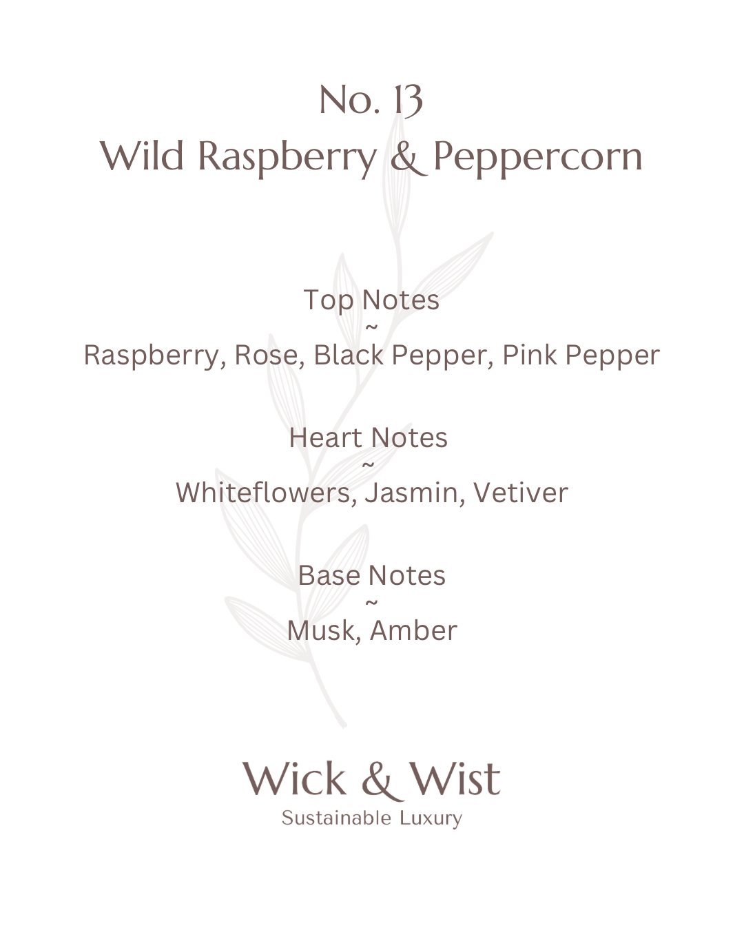 No. 13 Wild Raspberry & Peppercorn Luxury Candle - Wick & Wist