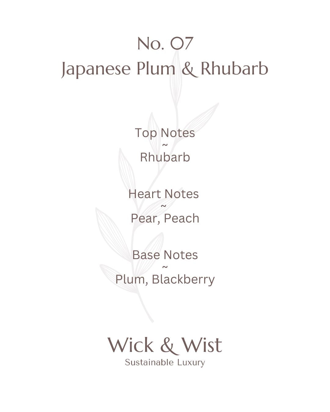 No. 07 Japanese Plum & Rhubarb Candle & Reed Diffuser Luxury Gift Box