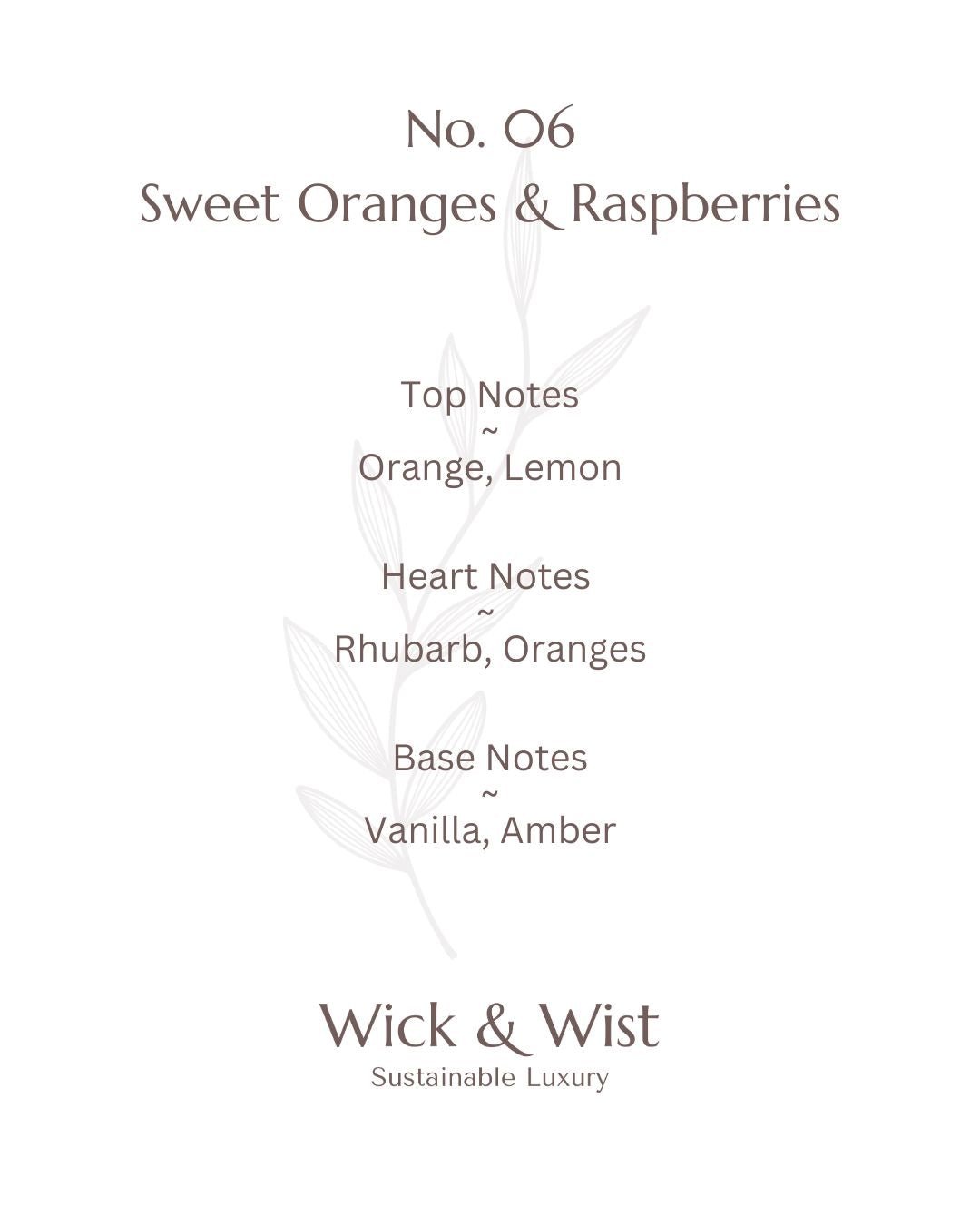 No. 06 Sweet Oranges & Raspberries Luxury Candle - Wick & Wist