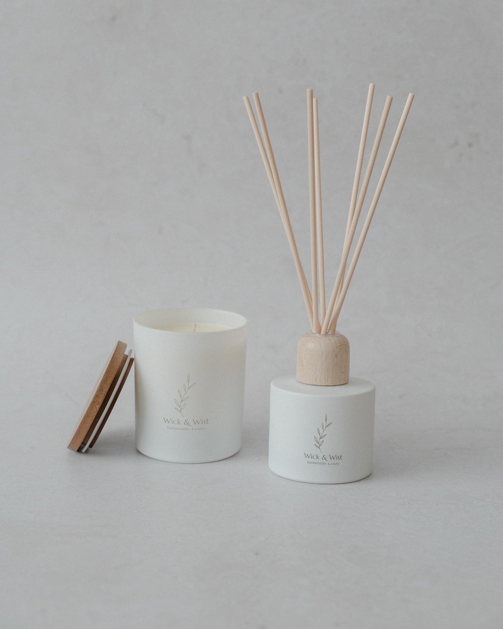 No. 07 Japanese Plum & Rhubarb Candle & Reed Diffuser Luxury Gift Box - Wick & Wist